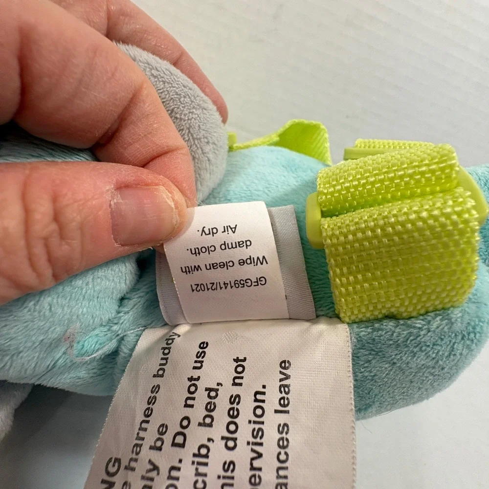 Travel Bug Dinosaur Toddler Safety Harness Buddy Plush Blue Green NO LEASH EUC
